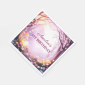 キッズイお洒落ースターをテーマにした誕生日パーティー スタンダードランチョンナプキン (角)