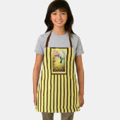 キッズイエローと茶色のハミングバストライプのードエプロン エプロン (インサイチュ)