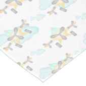 キッズイエロー航空飛んでいる誕生日 ショートテーブルランナー (コーナー)