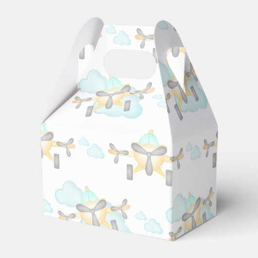 キッズイエロー航空飛んでいる誕生日 フェイバーボックス (正面サイド)