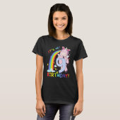 キッズイッズイム9誕生日ユニコーン生後9歳 Tシャツ (正面フル)