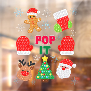 キッズイッポップ・アートのトクリスマスバブルサンタトナカイ ウィンドウサイン