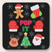 キッズイッポップ・アートのトクリスマスバブルサンタトナカイ コースター (正面)