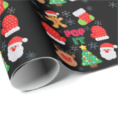 キッズイッポップ・アートのトクリスマスバブルサンタトナカイ ラッピングペーパー (ロールコーナー)