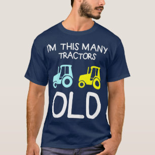 キッズイムthis many 2トラクターおもしろい農業引用文 tシャツ