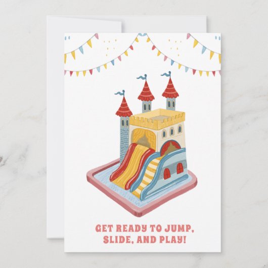 キッズインドアプレイグラウンド誕生日 招待状 (裏面)