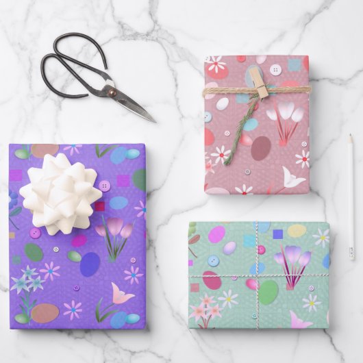 キッズイースターおもしろい ラッピングペーパーシート (正面)