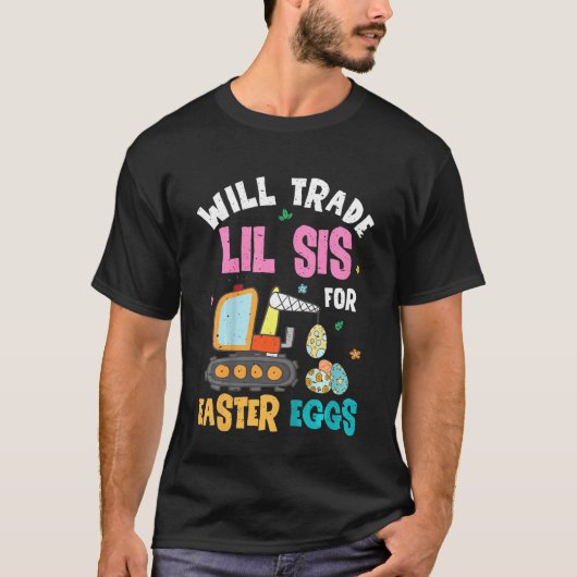 キッズイースターは建設のために妹を交換する Tシャツ (正面)