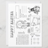 キッズイースターアクティビティシート (正面)