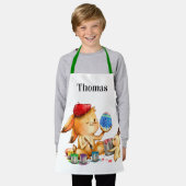 キッズイースターエッグペインター エプロン (着用した状態)