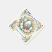 キッズイースターエッグ狩り春誕生日パーティー スタンダードカクテルナプキン (角)