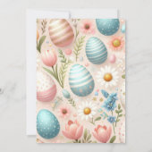 キッズイースターエッグ狩り春誕生日パーティー 招待状 (裏面)