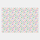 キッズイースターバニー鶏ミックスイースターパターン ラッピングペーパーシート (正面2)