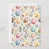キッズイースターパーソナライズされたエッグセランス証明書 招待状 (裏面)