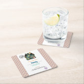 キッズイースターパーソナライズされたエッグセラーンス スクエアペーパーコースター (インサイチュ)