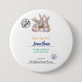 キッズイースターパーソナライズされたエッグセラーンス 缶バッジ