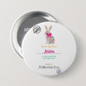 キッズイースターパーソナライズされたエッグセラーンス 缶バッジ (正面&裏面)