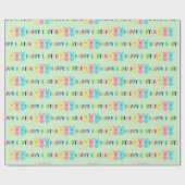 キッズイースターラッピング紙-おもしろい&かわいいデザイン ラッピングペーパー (フラット)