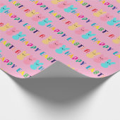 キッズイースターラッピング紙-おもしろい&かわいいデザイン ラッピングペーパー (角)