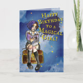 キッズウィッ10代のチガールガートゥーンガートゥーンウォーター誕生日 カード (正面)