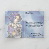 キッズウィッ10代のチガールガートゥーンガートゥーンウォーター誕生日 カード (内部)