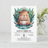 キッズウィムシーキャピバラ誕生日 招待状 (スタンド正面)