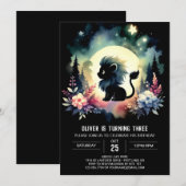 キッズウィムシーライオン誕生日 招待状 (正面/裏面)