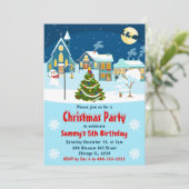 キッズウィンタークリスマスビレッジバースデーパーティー 招待状 (スタンド正面)