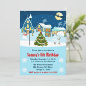 キッズウィンタークリスマスビレッジバースデーパーティー 招待状 (スタンド正面)