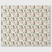 キッズウィンタースキー ラッピングペーパー (フラット)