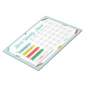 キッズウィークリーグラフメモ帳 ノートパッド (アングル)