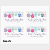 キッズウェア店ブティックステッカー 長方形シール (シート)