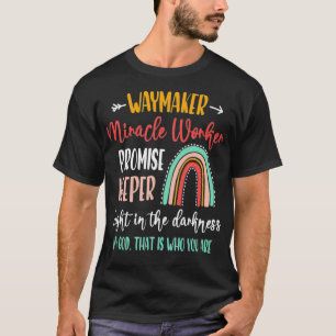 キッズウェイメーカーMiracle Worker Rainbow, Christian Tシャツ