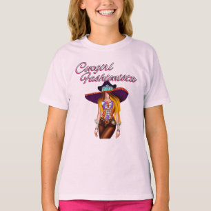キッズウェスタン衣服、女性のカーボーイw女性のカーボーイハットファッション tシャツ