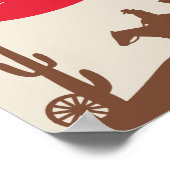 キッズウエスタンレッドパーティーフェイスサイン ポスター (角)