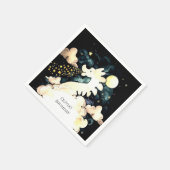 キッズウォーターカラードラゴン誕生日 スタンダードカクテルナプキン (角)