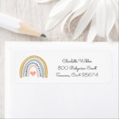 キッズウォーターカラーレインボー差出人住所ラベル ラベル (インサイチュ)