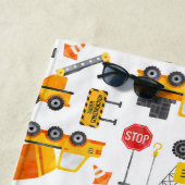 キッズウォーターカラー建築パーソナライズされた車 ビーチタオル (インサイチュ)