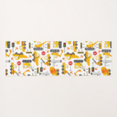 キッズウォーターカラー建築パーソナライズされた車 ヨガマット (裏面(横))