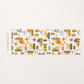 キッズウォーターカラー建築パーソナライズされた車 ヨガマット (正面(横))