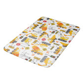 キッズウォーターカラー建築車 バスマット (アングル)