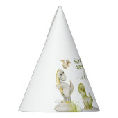 キッズウォーターカラー恐竜の誕生日パーティー パーティーハット (左)