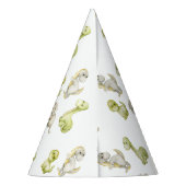 キッズウォーターカラー恐竜の誕生日パーティー パーティーハット (裏面)