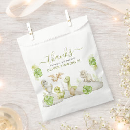 キッズウォーターカラー恐竜の誕生日パーティー フェイバーバッグ