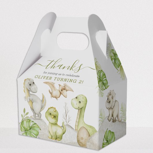 キッズウォーターカラー恐竜の誕生日パーティー フェイバーボックス