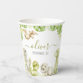 キッズウォーターカラー恐竜の誕生日パーティー 紙コップ (正面)