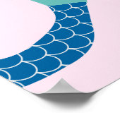 キッズウォールデコモダンールマジカルマーメイドテール ポスター (角)