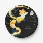 キッズウッドランドキツネ誕生日 ペーパープレート (正面)