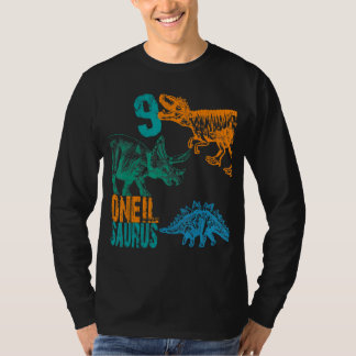 キッズウニールサウルス9th誕生日ボーイズレックスBday Part Tシャツ