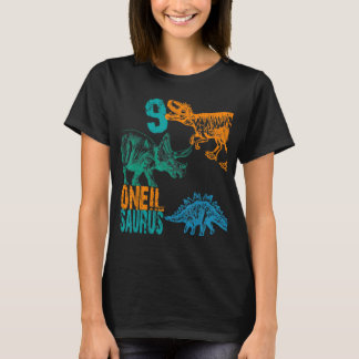 キッズウニールサウルス9th誕生日ボーイズレックスBday Part Tシャツ
